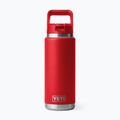 Termo láhev YETI Rambler Straw 769 ml rescue red