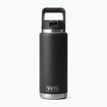 Termo láhev YETI Rambler Straw 769 ml black