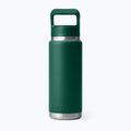 Termo láhev YETI Rambler Straw 769 ml black forest green 2