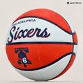Wilson NBA Team Retro Mini Basketball Philadelphia 76ers Red WTB3200XBPHI 5