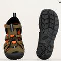 Juniorské sandály KEEN Seacamp II CNX dark olive/gold flame 9
