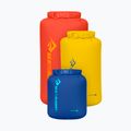 Sada vodotěsných vaků Sea to Summit Lightweight Dry Bag 3 pcs. 3, 5, 8 l surf the web/sulphur/spicy orange