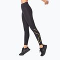 Dámské tréninkové legíny 2XU Force Mid-Rise Compression black and gold WA5367B 3