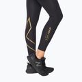 Dámské tréninkové legíny 2XU Force Mid-Rise Compression black and gold WA5367B 5