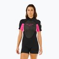 Dámský neopren na plavání Rip Curl Omega 2/2 mm Back Zip Springsuit black/pink