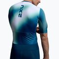 Pánská triatlonová kombinéza 2XU Aero Hex Sleeved jelly mint/majol 5