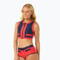 Horní díl plavek Rip Curl Coco Short Sleeve Vest red/dark blue 4