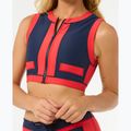Horní díl plavek Rip Curl Coco Short Sleeve Vest red/dark blue 5
