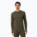 Pánská termoakční mikina Mons Royale Cascade Merino Base Layer dark olive