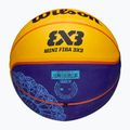 Dětský basketbalový míč   Wilson Fiba 3X3 Mini Paris 2004 blue/yellow velikost 3 5