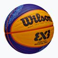 Basketbalový míč  Wilson Fiba 3x3 Game Ball Paris Retail 2024 blue/yellow velikost 6 4