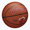 Basketbalový míč Wilson NBA Team Alliance Miami Heat brown velikost  7 2