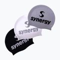 Plavecká čepice Synergy Silicone Swim Cap 3 pcs. black/silver/white
