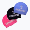 Plavecká čepice Synergy Silicone Swim Cap 3 pcs. black/lavender/pink