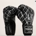 Boxerské rukavice Top King Boxing Chain černé/stříbrné 6