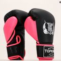 Boxerské rukavice Top King Reborn Semi Leather black/pink 6