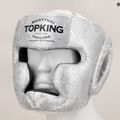 Boxerská helma Top King Super Star white/silver 7