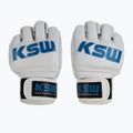 KSW grapplingové rukavice kožené bílé