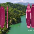 Prkno SUP Aqua Marina Coral Touring - Touring iSUP, 3,5 m/15 cm, s pádlem a cívkovým vodítkem růžové BT-22CTP 18