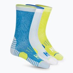 Ponožky HOKA Crew Run Sock 3 páry  diva blue/ice water/evening primrose