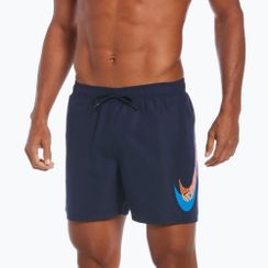 Pánské plavecké šortky Nike Liquify Swoosh 5' Volley Navy blue NESSC611