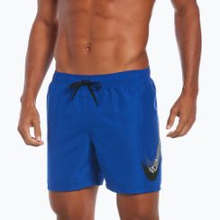 Pánské plavecké šortky Nike Liquify Swoosh 5' Volley modré NESSC611