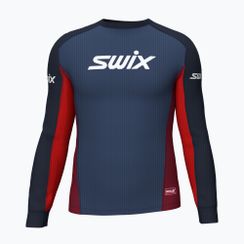 Swix Racex Bodyw pánské termo tričko tmavě modré a červené 40811-75120-S