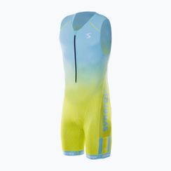 Pánská triatlonová kombinéza Synergy Elite Sleeveless Trisuit mint/yellow
