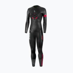 Dámská triatlonová neoprenová kombinéza Synergy Adrenaline Full Sleeve 5 mm black/red