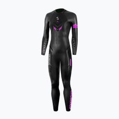 Dámská triatlonová neoprenová kombinéza Synergy Endorphin Full Sleeve 5/3 mm black/pink