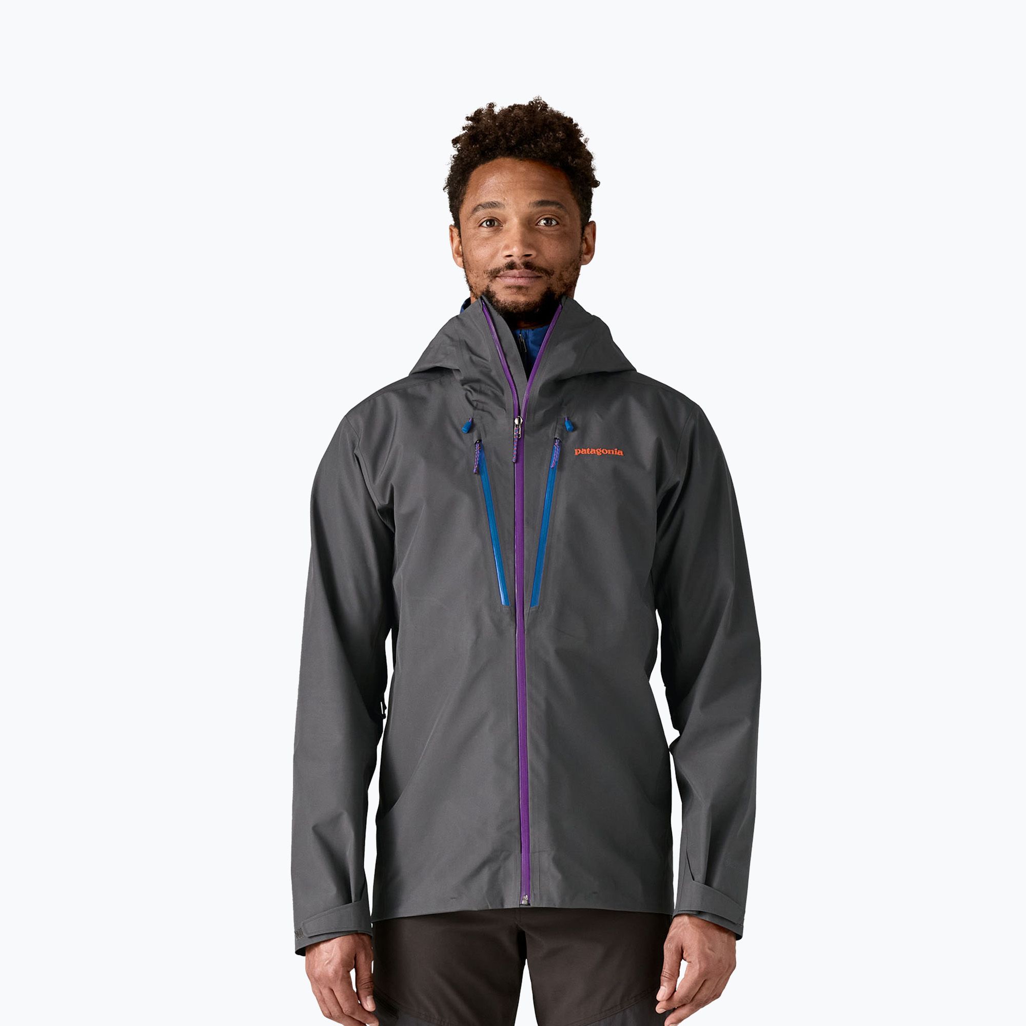 83403 Pánská nepromokavá bunda Patagonia Triolet forge grey w / p6 blue ...