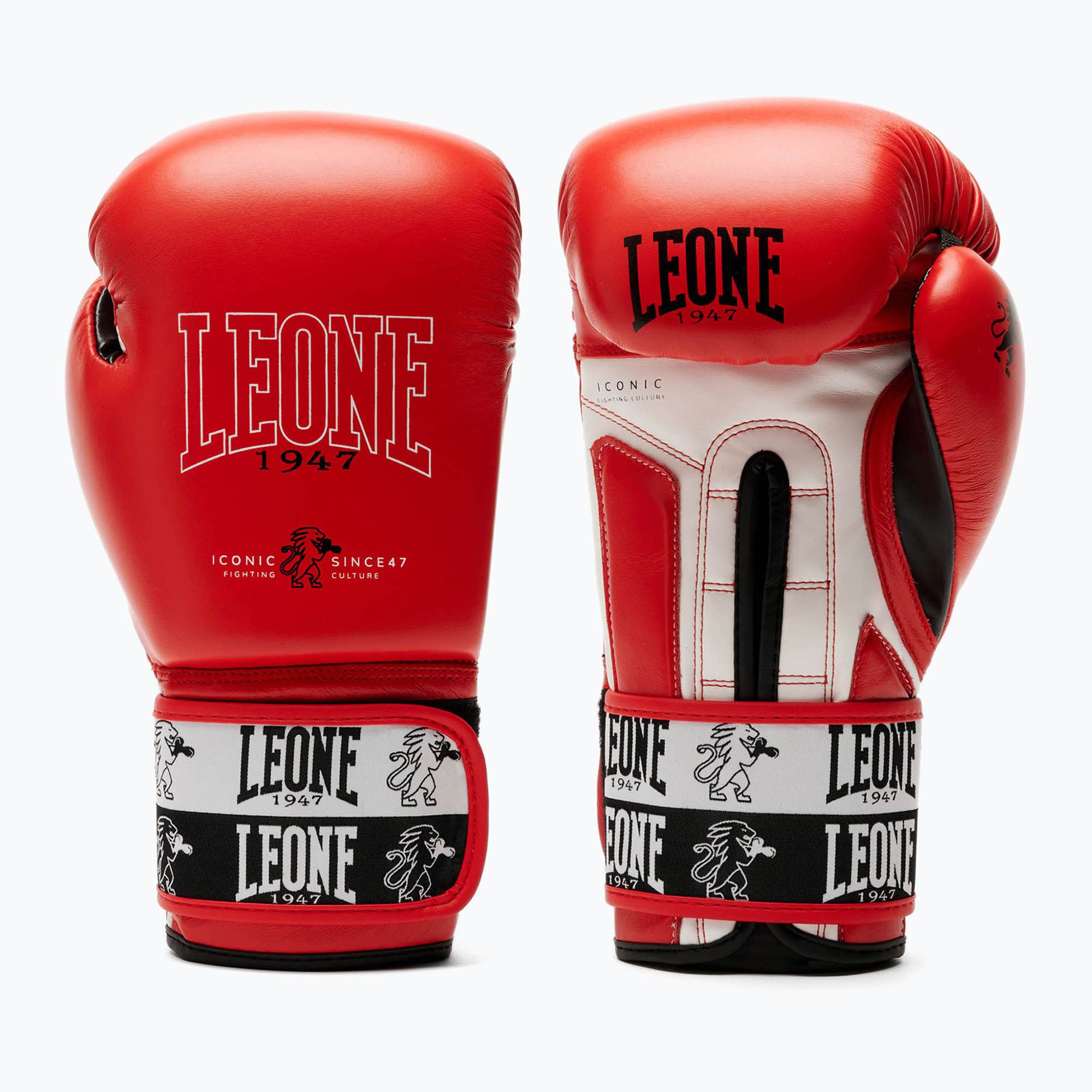 Boxerské rukavice LEONE 1947 Iconic red (GN208) - Sportano.cz