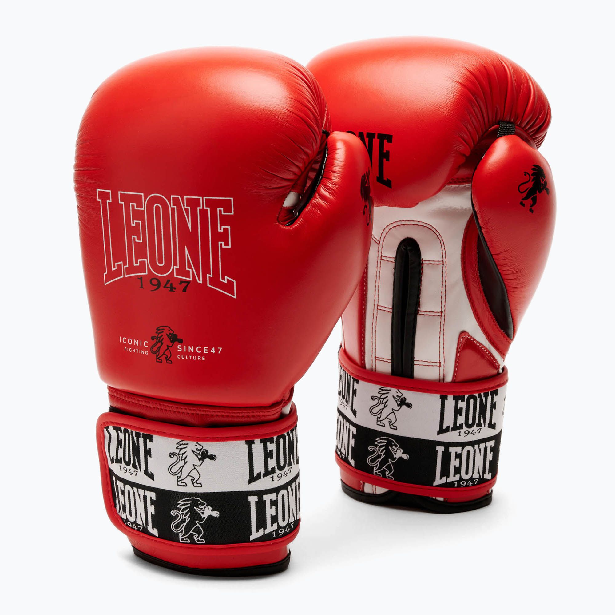 Boxerské rukavice LEONE 1947 Iconic red (GN208) - Sportano.cz