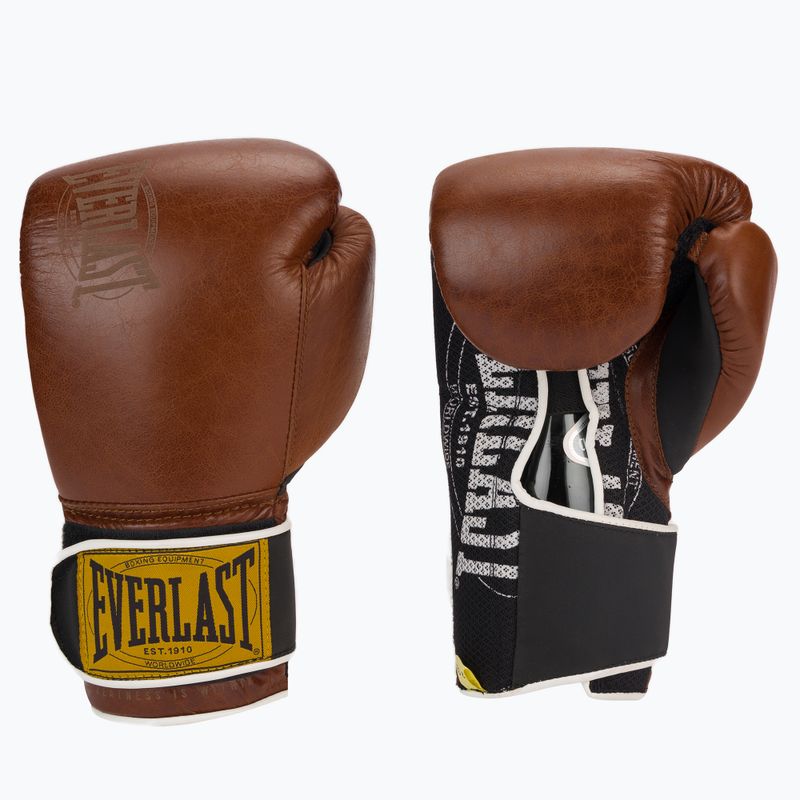 Boxerské rukavice EVERLAST 1910 Classic hnědé EV1910 BROWN-12 oz. 3