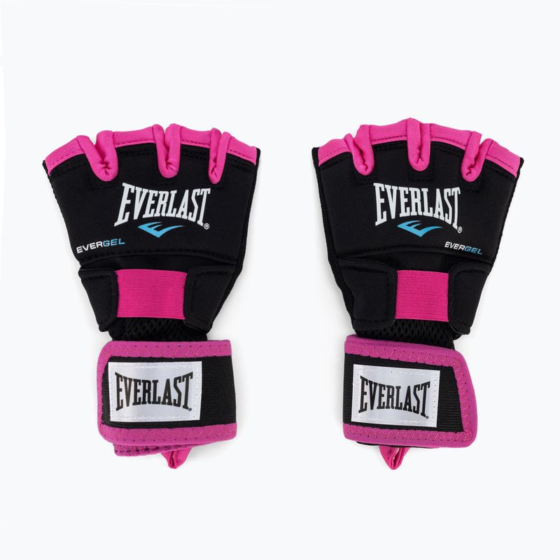 Dámské vnitřní rukavice EVERLAST gelové černé EV4355 BLK/PINK-S/M