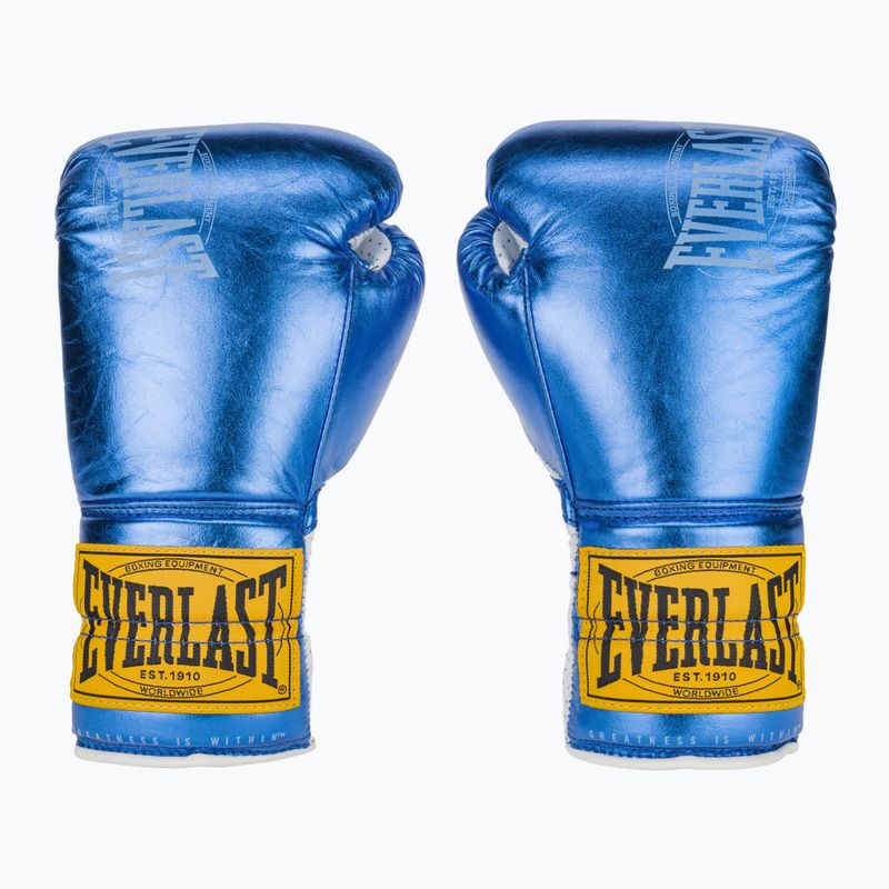 Boxerské rukavice  Everlast Fight Leather blue 2