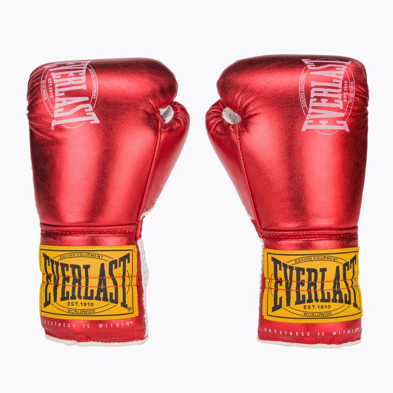 Boxerské rukavice  Everlast Fight Leather red 2