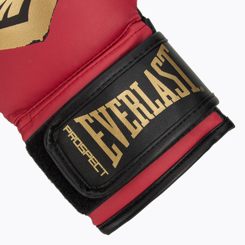 Boxerský set Everlast Prospect 2 helma + lapy + rukavice red/gold 7