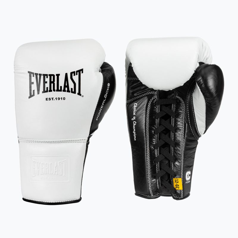 Boxerské rukavice Everlast Powerlock Pro OG Laced white/black