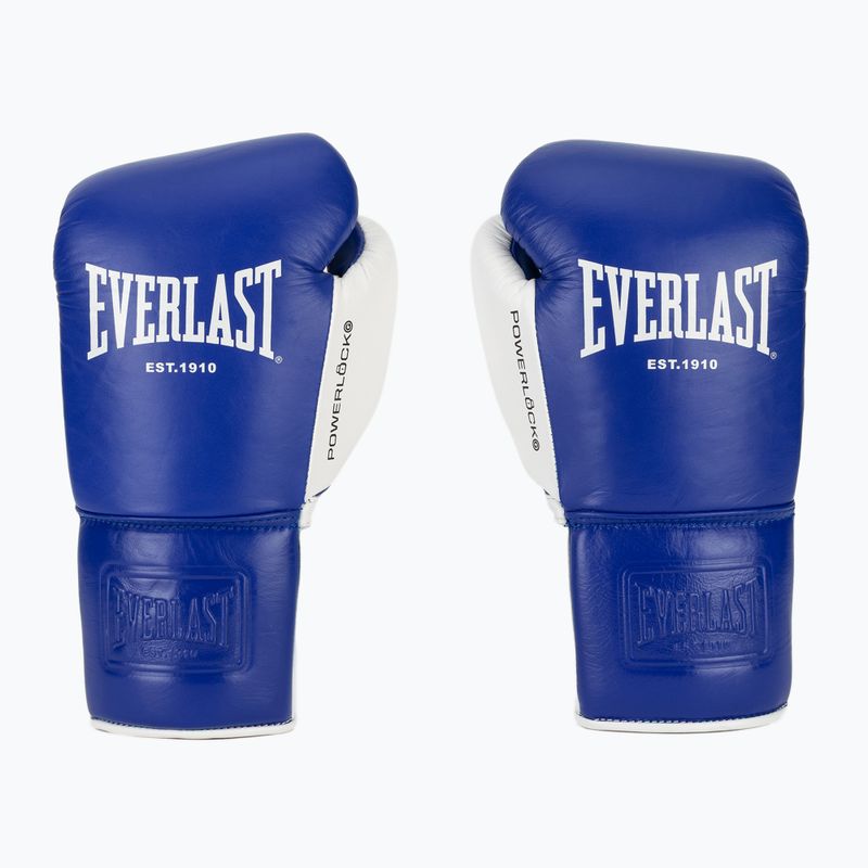 Boxerské rukavice Everlast Powerlock OG Pro Fight blue/white 2