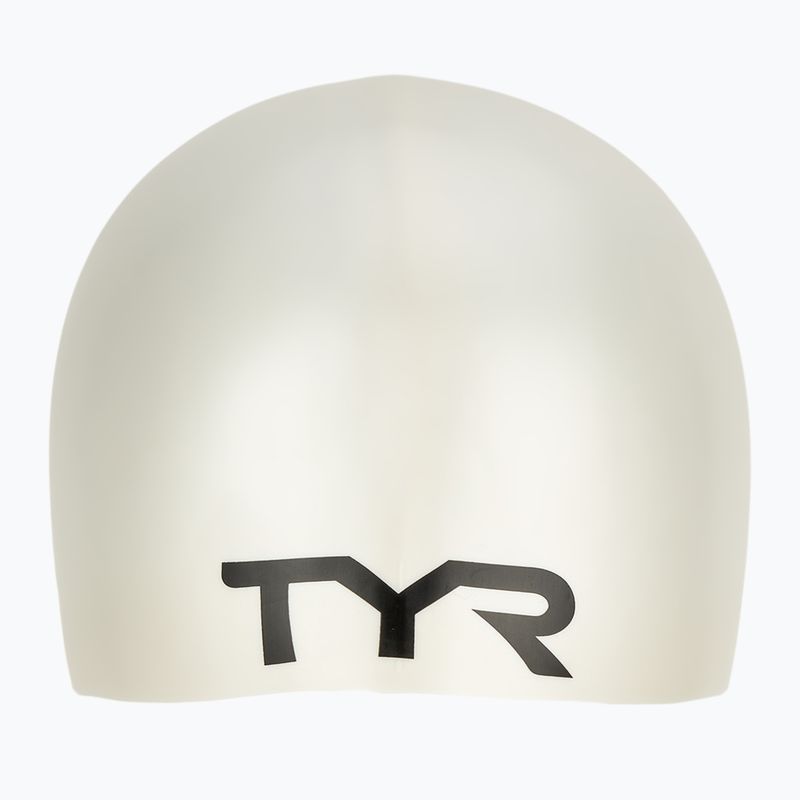 Dětská plavecká čepice TYR Wrinkle-Free Silicone white