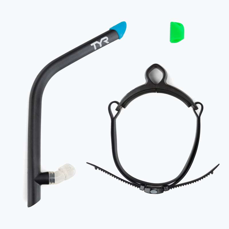 Plavecký šnorchl TYR Ultralite Snorkel 2.0 černo-modrý LSNRKL_001