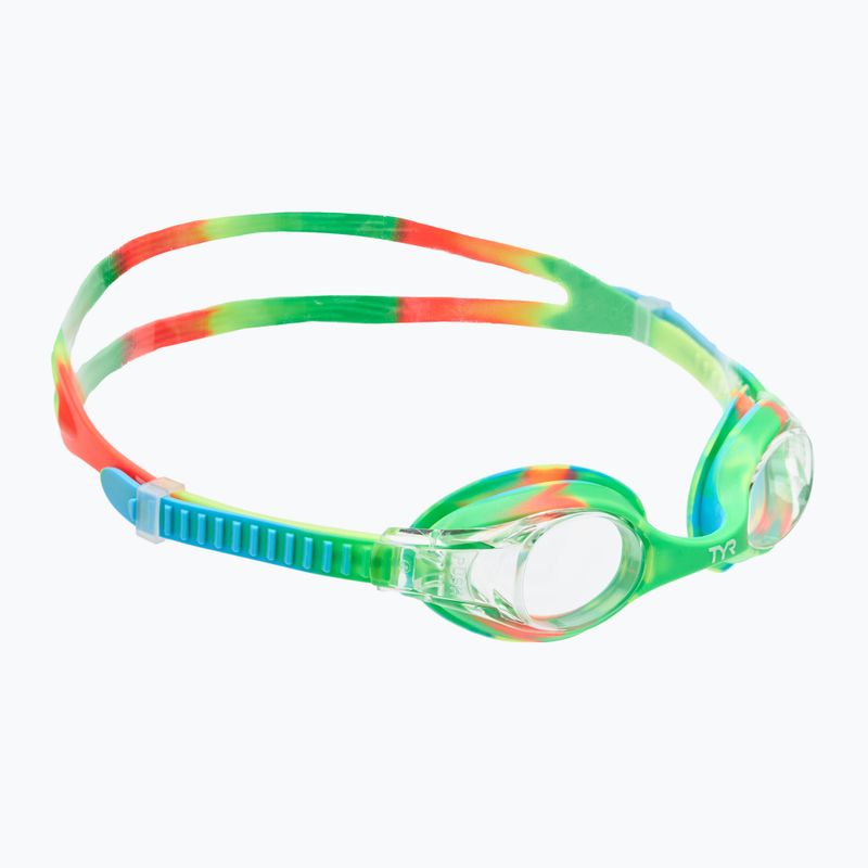 Dětské plavecké brýle TYR Swimple Tie Dye Non-Mirrored clear/ green/ orange