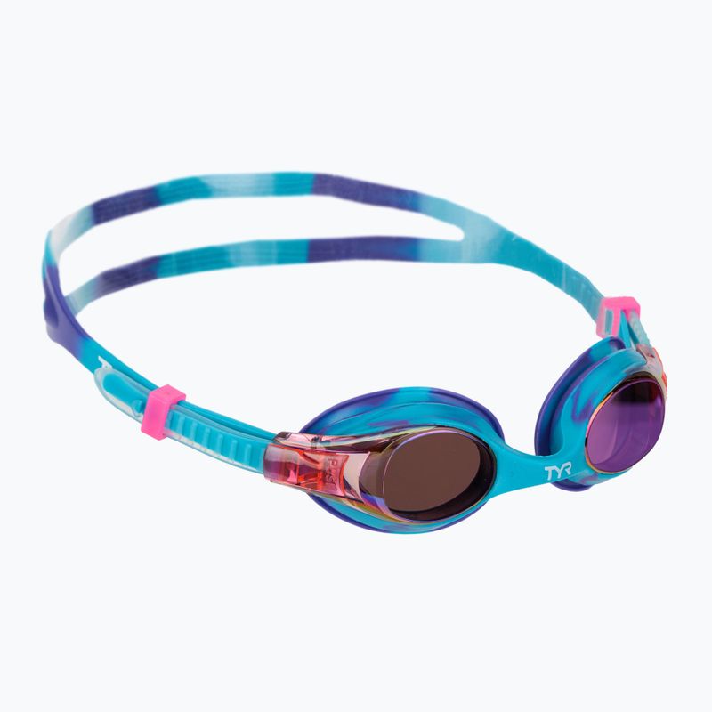 Dětské plavecké brýle TYR Swimple Tie Dye Mirrored purple/turqoise/purple