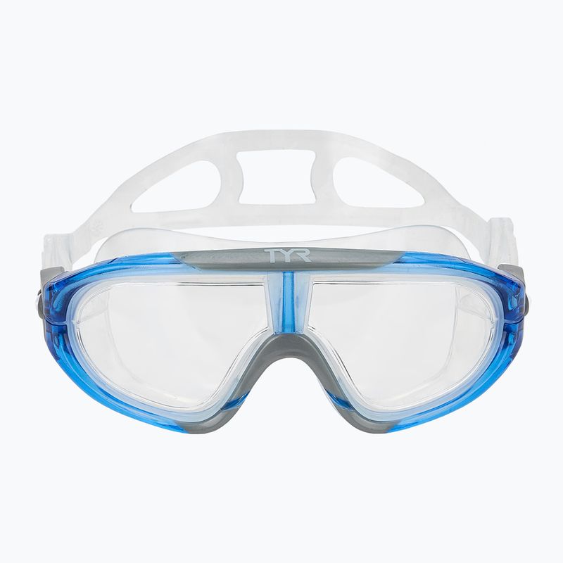 Plavecká maska TYR Orion clear/blue/grey 2