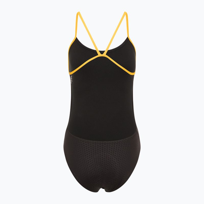 Dámské jednodílné plavky TYR Hexa Cutoutfit black/gold 2