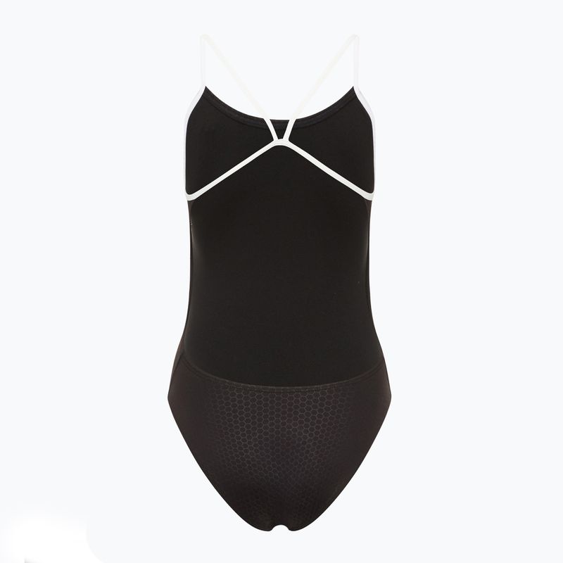 Dámské jednodílné plavky TYR Hexa Cutoutfit black/white 2