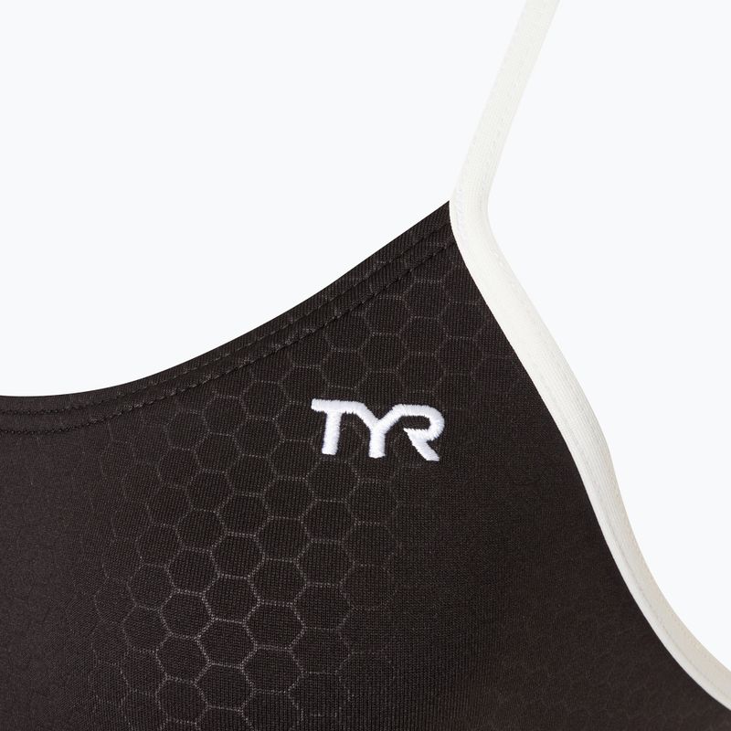 Dámské jednodílné plavky TYR Hexa Cutoutfit black/white 3