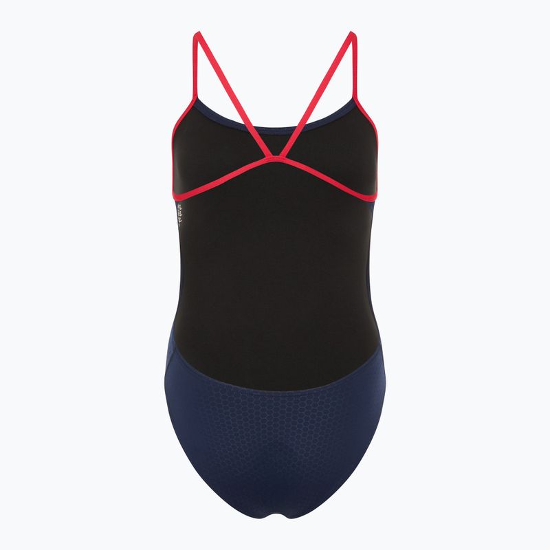 Dámské jednodílné plavky TYR Hexa Cutoutfit navy/red 2