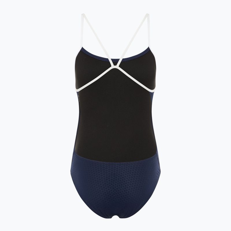 Dámské jednodílné plavky TYR Hexa Cutoutfit navy/white 2